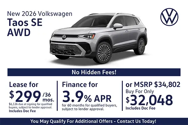 New 2026 Volkswagen Taos Special