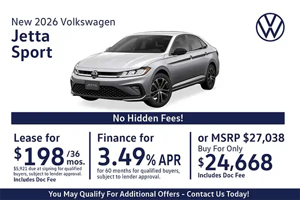 New 2026 Volkswagen Jetta Special