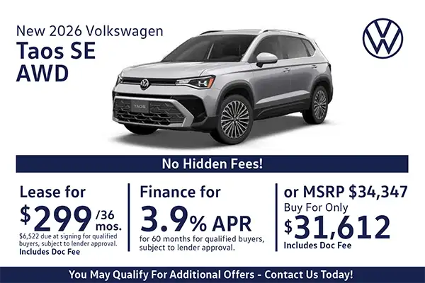 New 2026 Volkswagen Taos Special