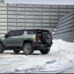 Green GMC HUmmer EV Wall Snow