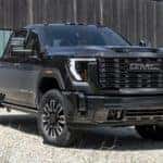 Black GMC Sierra 1500 Pickup Outside Rocks