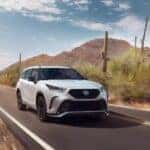 2023 Toyota RAV4 driving in a desert