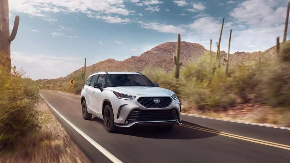 2023 Toyota RAV4 driving in a desert