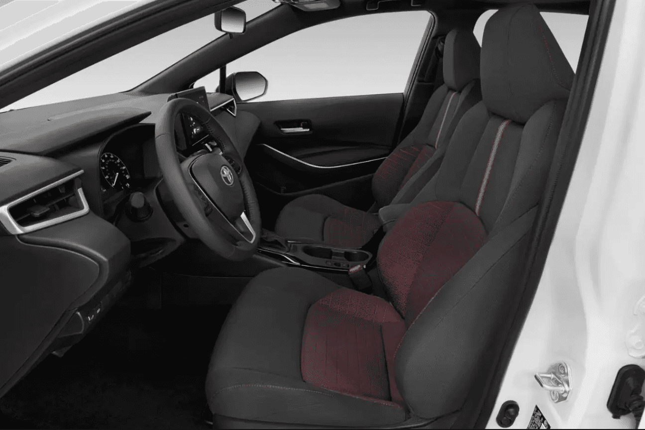 Toyota Corolla interior seats and dashboard