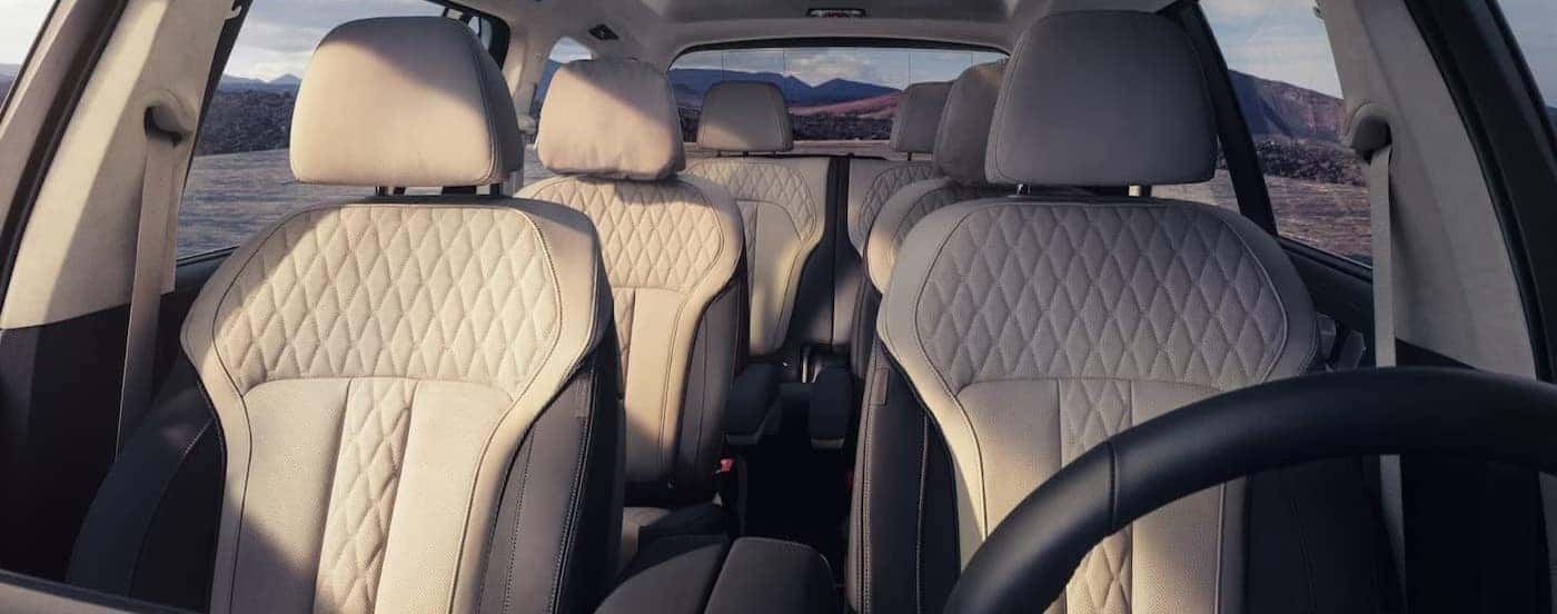 Black and white interior in a 2026 BMW X7.