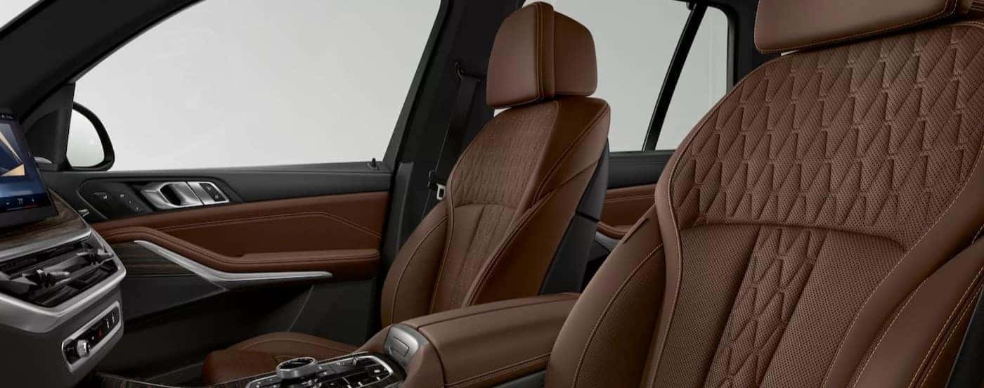 The black and brown interior in a 2026 BMW X5.