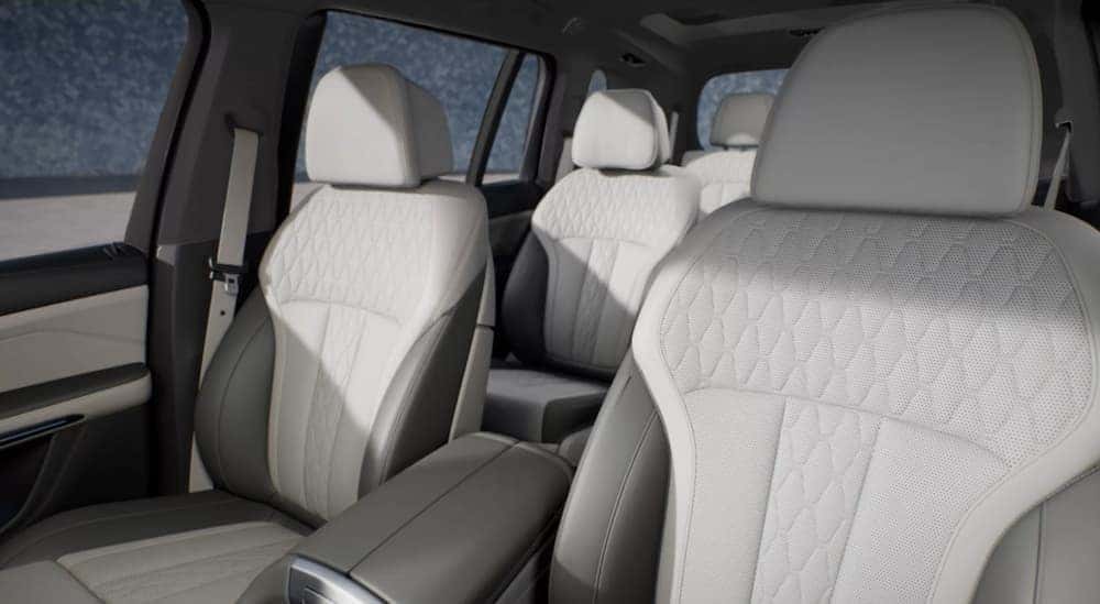 The gray interior in a 2026 BMW X7.