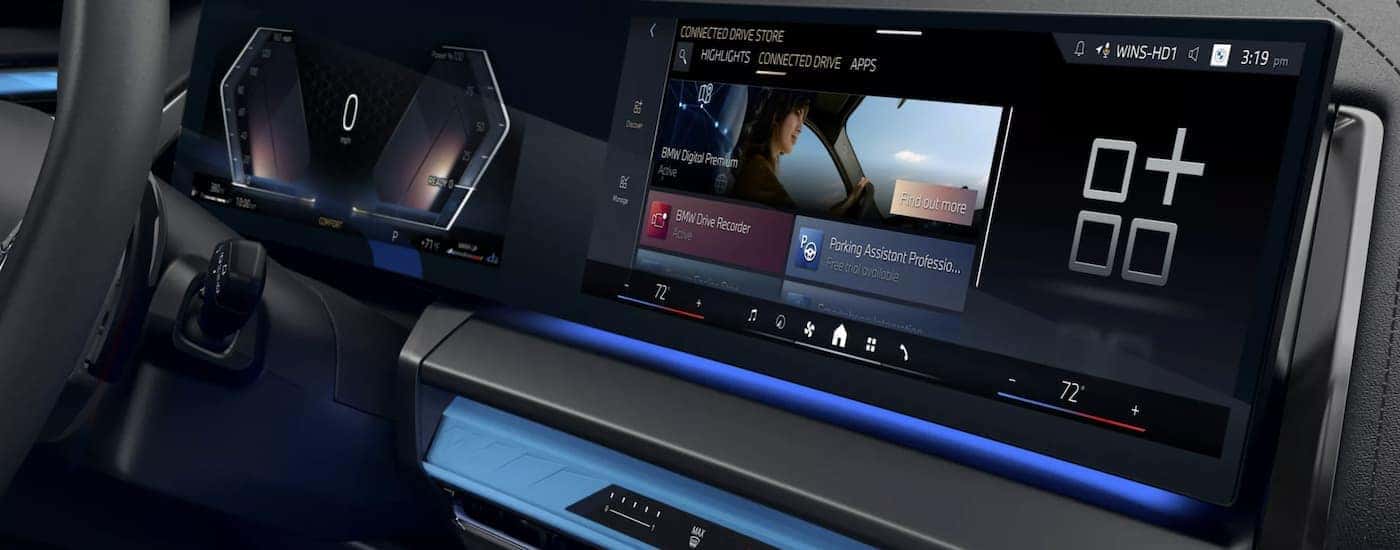 Infotainment and digital gauge cluster on a 2026 BMW X3
