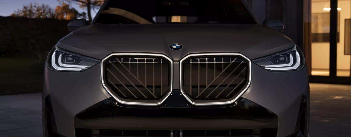 Grille and headlights on a gray 2026 BMW X3 for sale in Roanoke