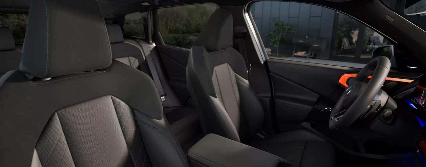 Black interior seating inside a 2026 BMW X3