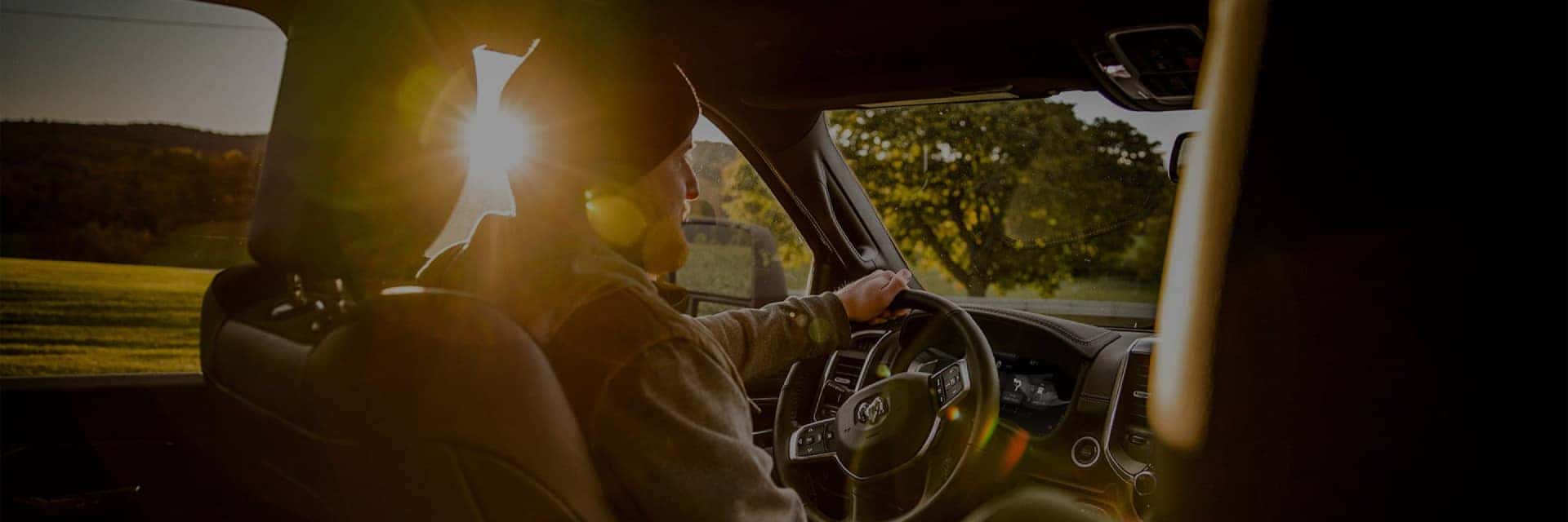 man driving a ram