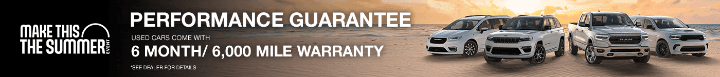 PERFORMANCE GUARANTEE - USED CARS COME WITH 6 MONTH/ 6,000 MILE WARRANTY