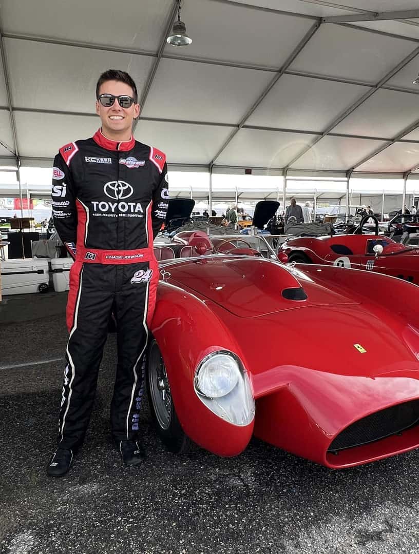 Chase Johnson with Ferrari Testarossa