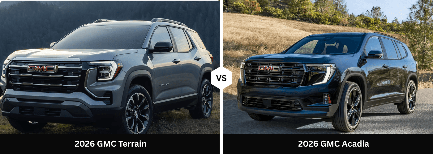 2026 GMC Terrain vs.. 2026 GMC Acadia