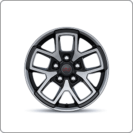 17-Inch Machined Painted Black Wheels