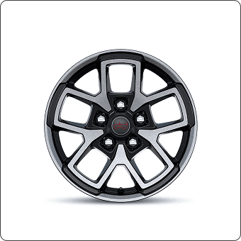 17-Inch Machined Painted Black Wheels