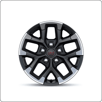 17-Inch Machined Wheels with Black Painted Pockets