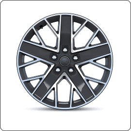 20-Inch Machined Painted Gray Wheels
