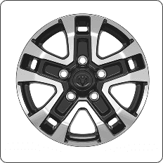 16-INCH BLACK ALUMINUM WHEELS WITH MACHINED FACE