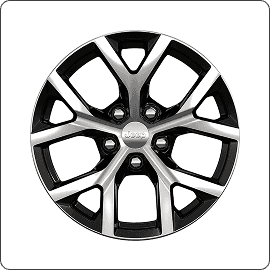 18-Inch Polished with High-Gloss Black Pockets