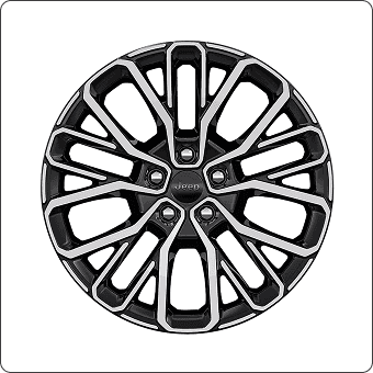 21-Inch Machined Gray with Mid-Gloss Granite Crystal Painted Pockets