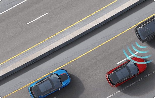 BLIND SPOT MONITORING* WITH REAR CROSS PATH DETECTION*