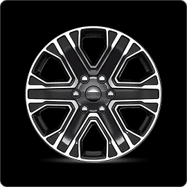 20-Inch Machined Aluminum Wheels with Black Noise Pockets