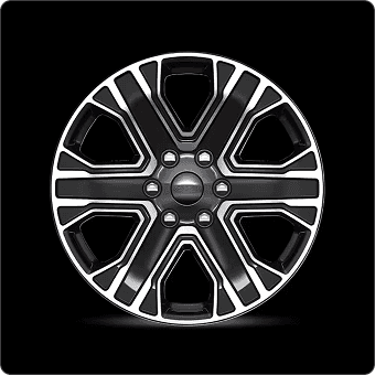 20-Inch Machined Aluminum Wheels with Black Noise Pockets