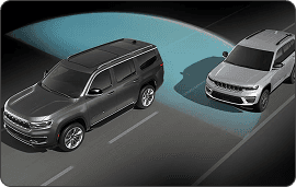Blind Spot Monitoring* with Rear Cross Path Detection