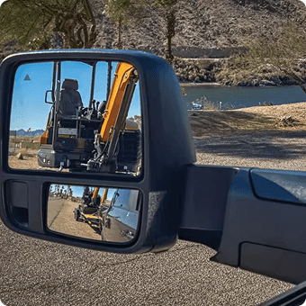 CLASS-EXCLUSIVE AVAILABLE POWER CONVEX TRAILER TOW MIRROR*
