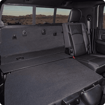 Double Rear Seats Folded