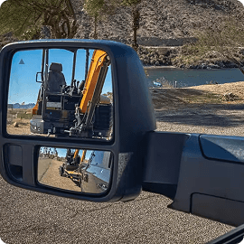 CLASS-EXCLUSIVE AVAILABLE POWER CONVEX TRAILER TOW MIRROR