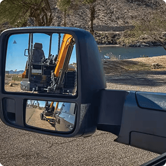 CLASS-EXCLUSIVE AVAILABLE POWER CONVEX TRAILER TOW MIRROR