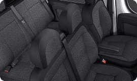 Cloth Front Passenger Double Bench Seat