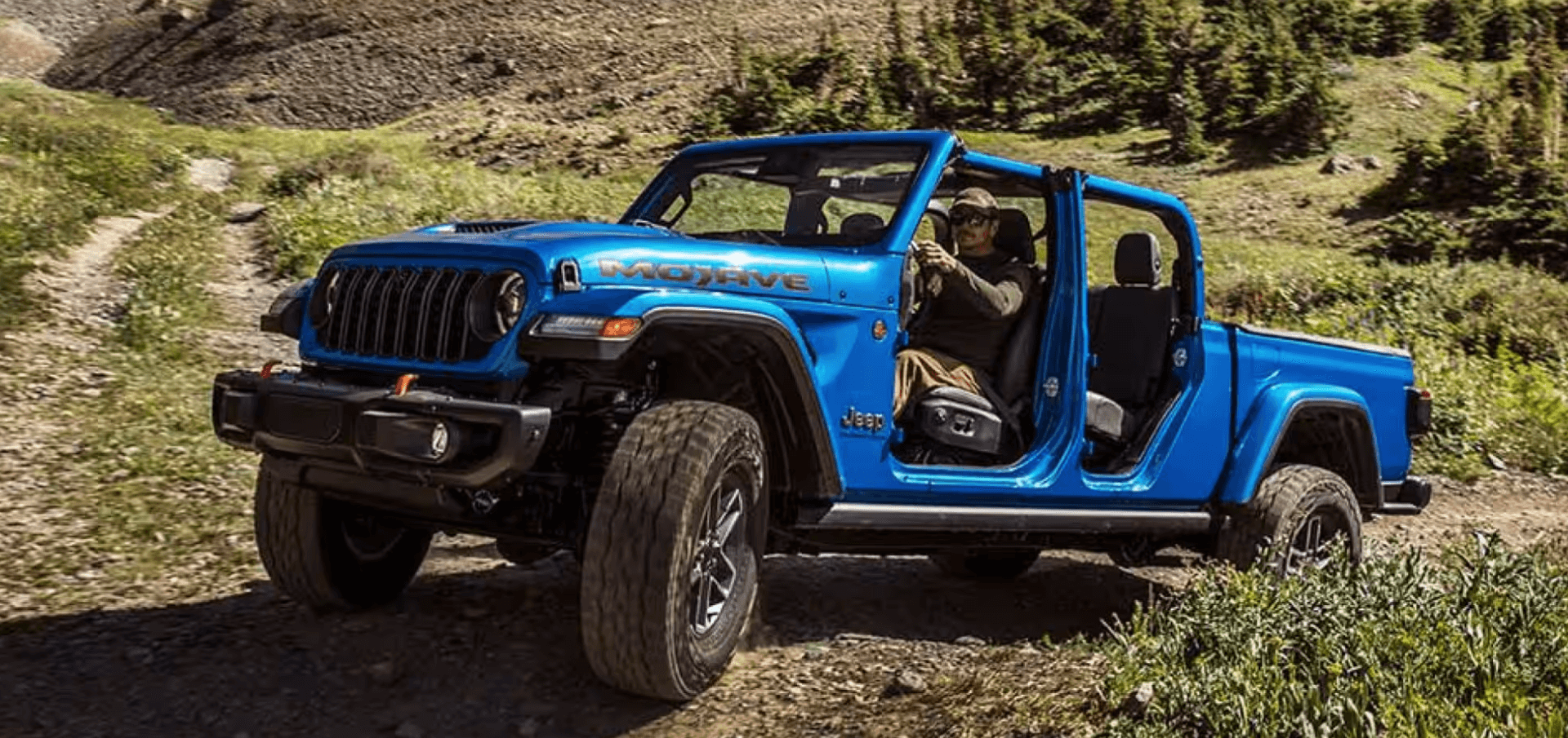 2026 Jeep Gladiator with open-air design and removable doors available in Ron Carter CDJR in Alvin, TX