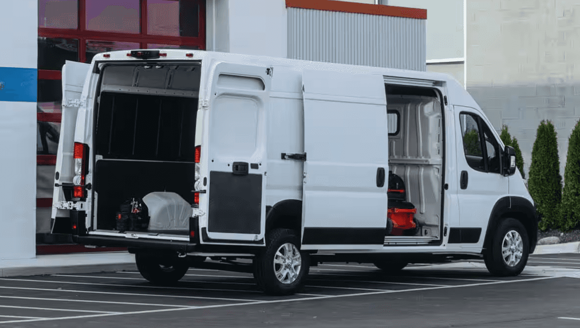 Storage capacity of the the 2026 Ram ProMaster EV for sale in Alvin, TX at Ron Carter CDJR