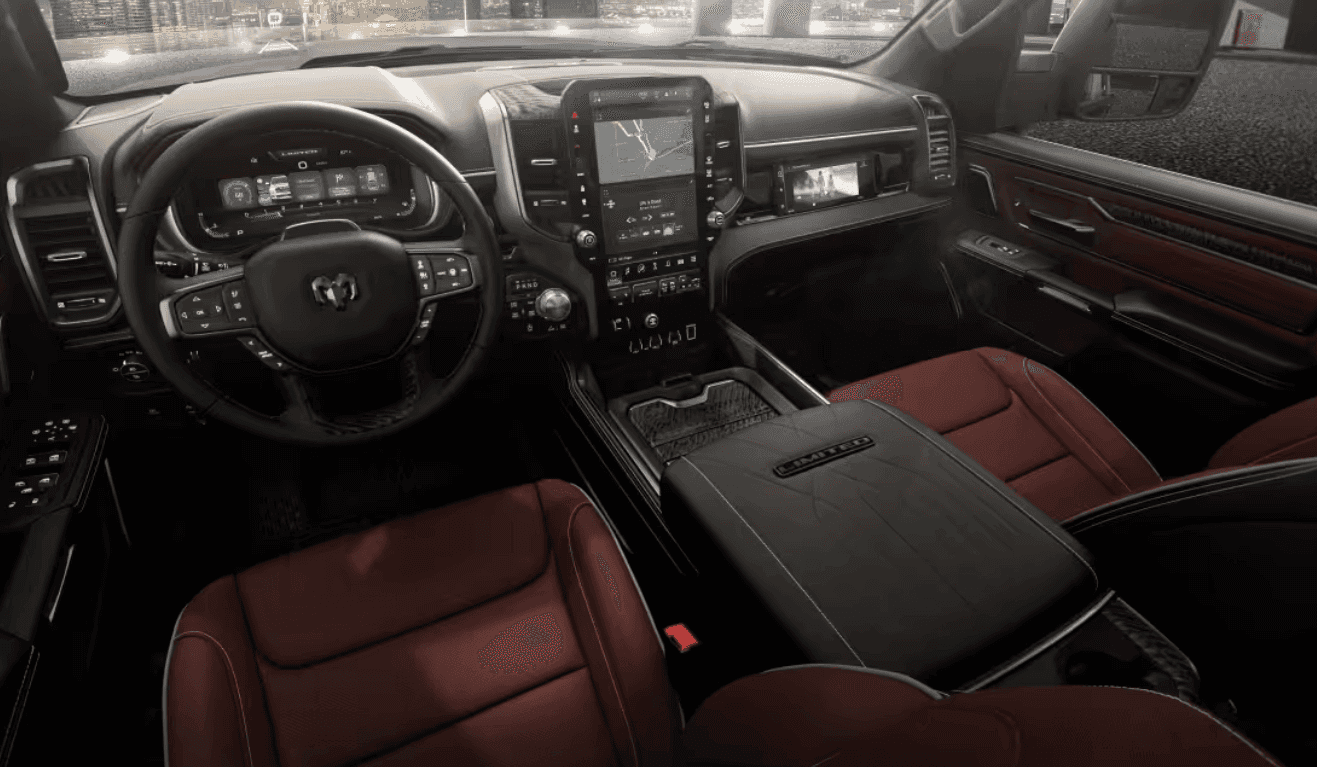 Interior of the Ram 1500 available for sale in Alvin, TX at Ron Carter CDJR