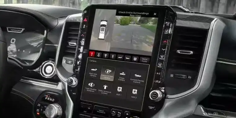 360-degree surround view camera on the 2027 RAM 1500 touchscreen