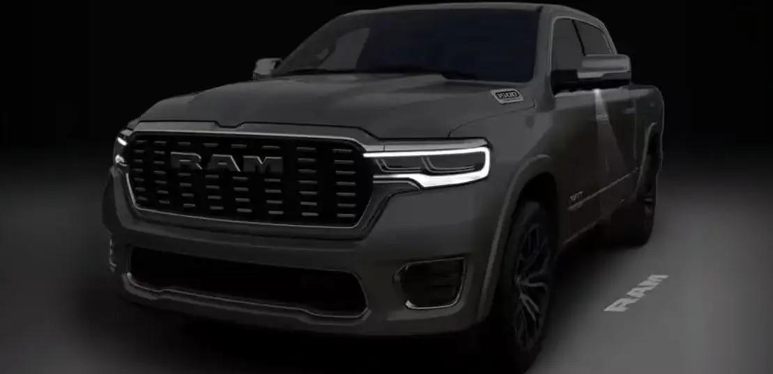 2027 RAM 1500 LED walk-up animation lighting at night