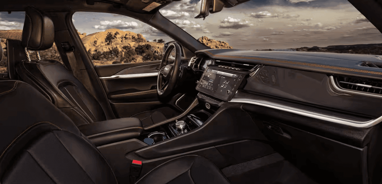 Interior of the 2026 Jeep Grand Cherokee for sale in Alvin, TX at Ron Carter CDJR
