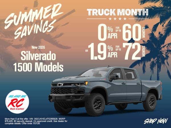 New 2026 Silverado 1500 Models