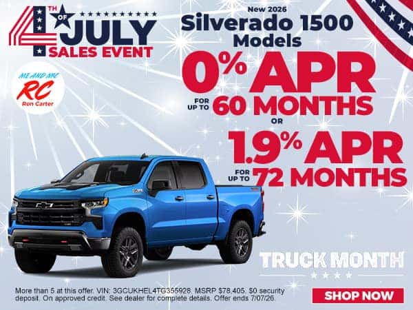 New 2026 Silverado 1500 Models
