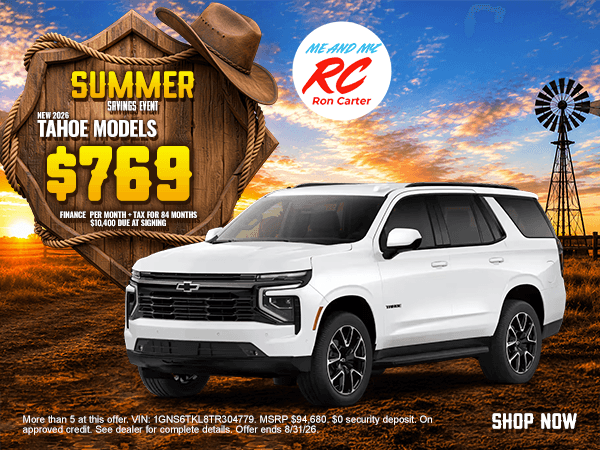New 2026 Tahoe Models