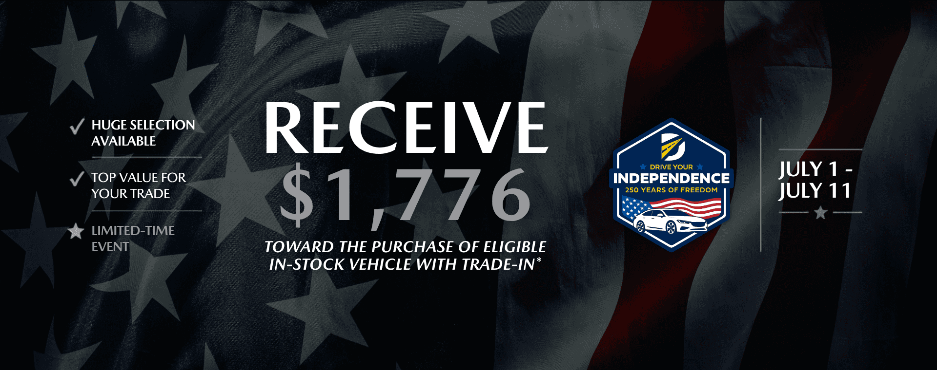 Drive your Independence - Trade in 1776