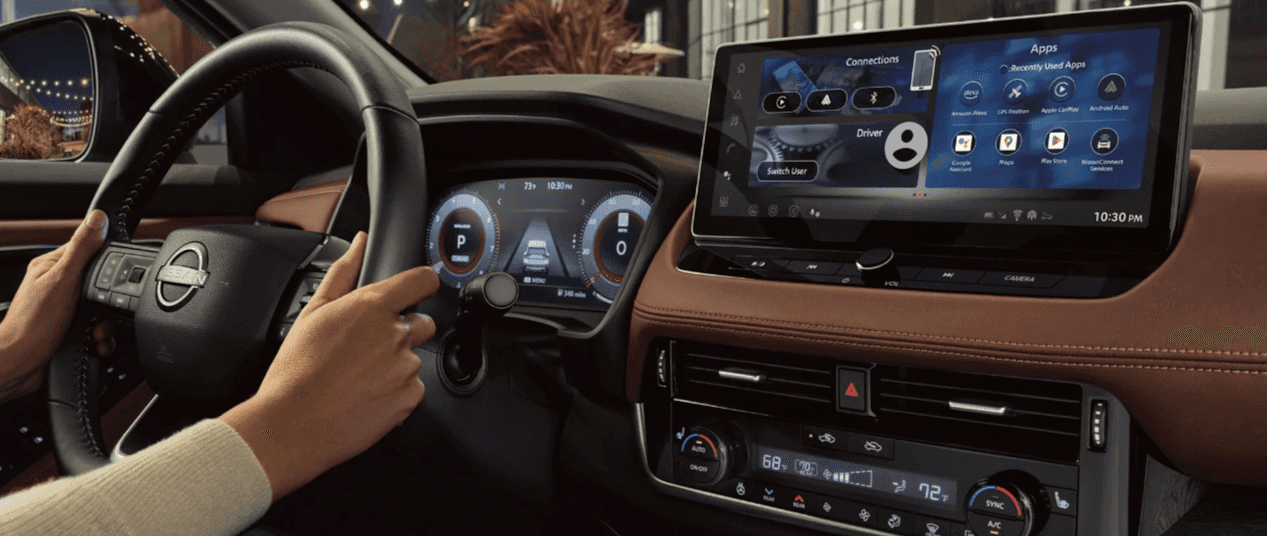 Interior of the 2026 Nissan Rogue available for sale in Florence, AL at Singing River Nissan