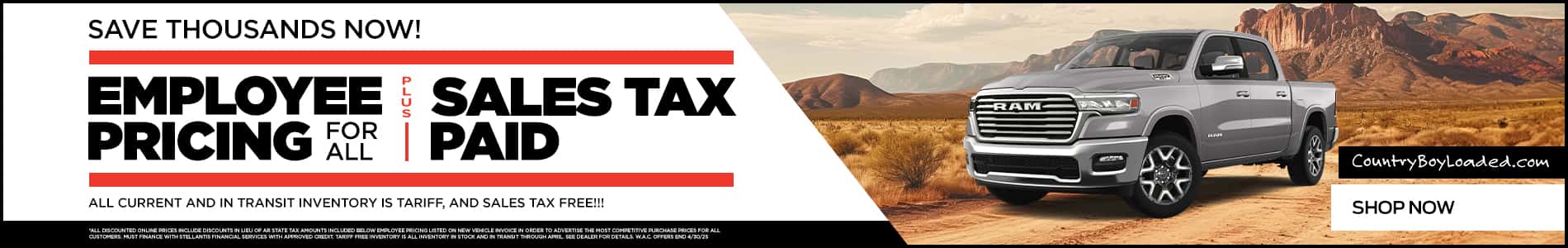 Ram Employee Pricing Promo