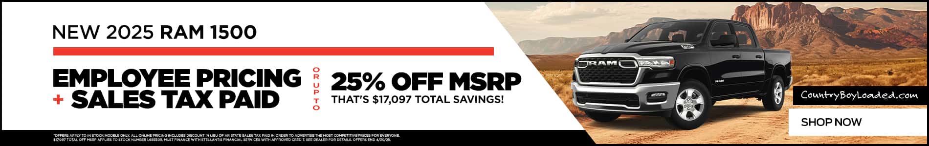Ram Employee Pricing Promo