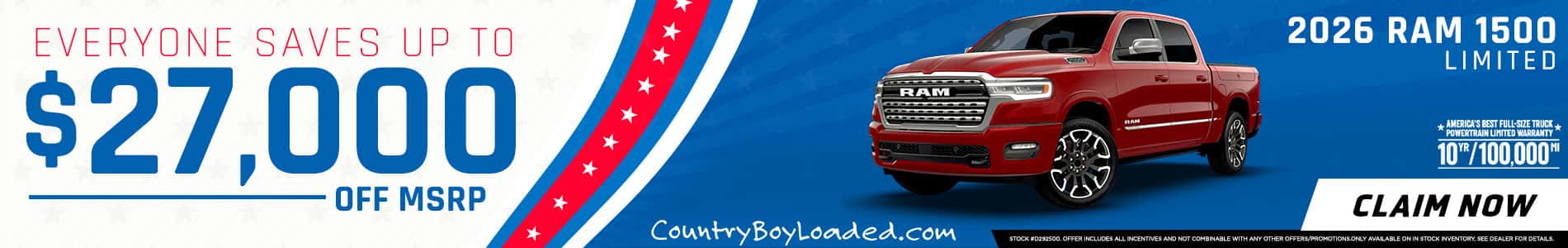 2026 RAM 1500 Limited Promo