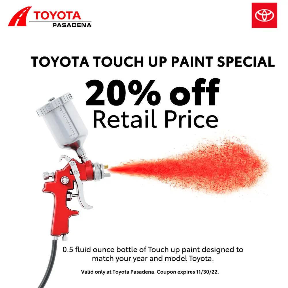 Toyota Touch Up Paint Special Toyota Pasadena   Toyota Touch Up Paint Special 