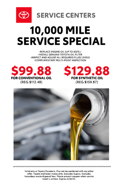 Toyota Service Specials | Auto Repair Near Arcadia, CA